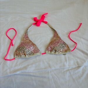 Sequin bikini top